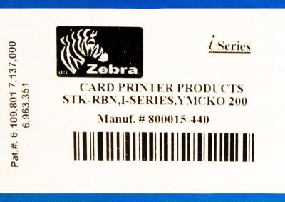 Cinta True Colours Card Printer Ymcko  200 Zebra P...