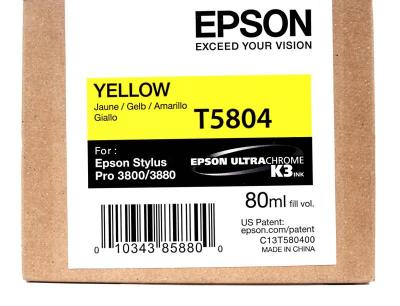 Tinta Epson T580400 Amarillo 80 Ml Para Stylus Pro...