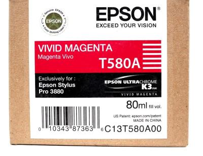 Tinta Epson T580A00 Magenta Vívido 80 Ml Para Sty...