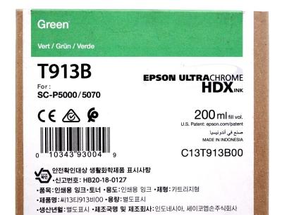 Tinta Epson T913B00 UltraChrome HD Green 200 ml pa...