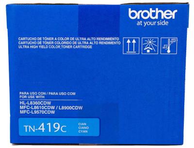 Toner Brother Tn419 Cyan Hl 8360 Mfc-L8610cdw...