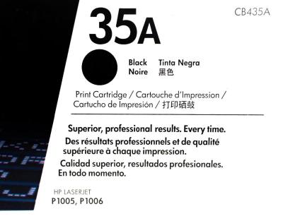 Toner Hp Cb435a (35a) Black Para Laserjet P1005, P...