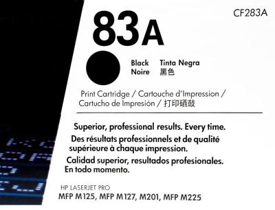 Tóner HP 83A Negro CF283A 1,500 Páginas Para Las...