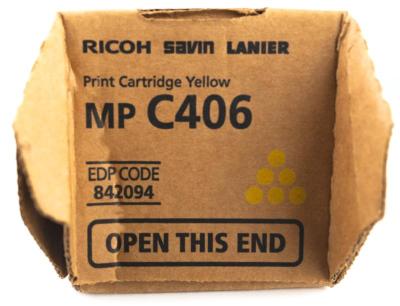 Toner Ricoh Mp C306, Mp C406 Yellow 6,000 Pag...